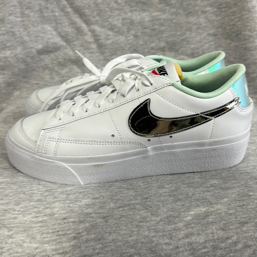 Nike Blazer Low Platform White Silver Mint (Women’s) Foam Iridescent